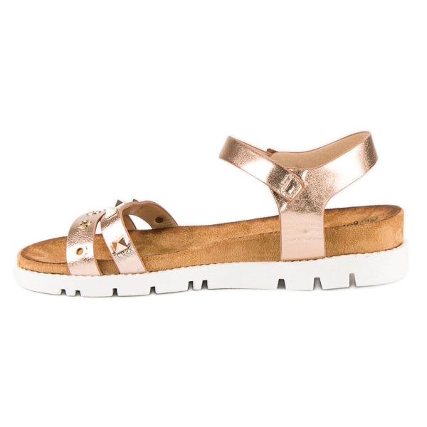 Forever Folie Rosa Sandalen mit Strass 1