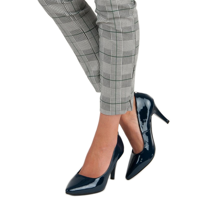 Navy lackierte Vinceza-Absätze blau 2