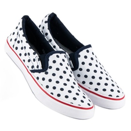 McKey Turnschuhe glatt in Polka Dots weiß 1