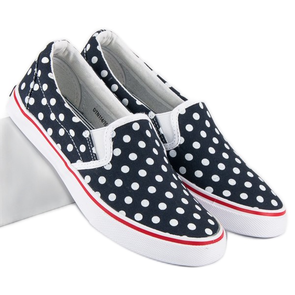 McKey Turnschuhe glatt in Polka Dots blau 1