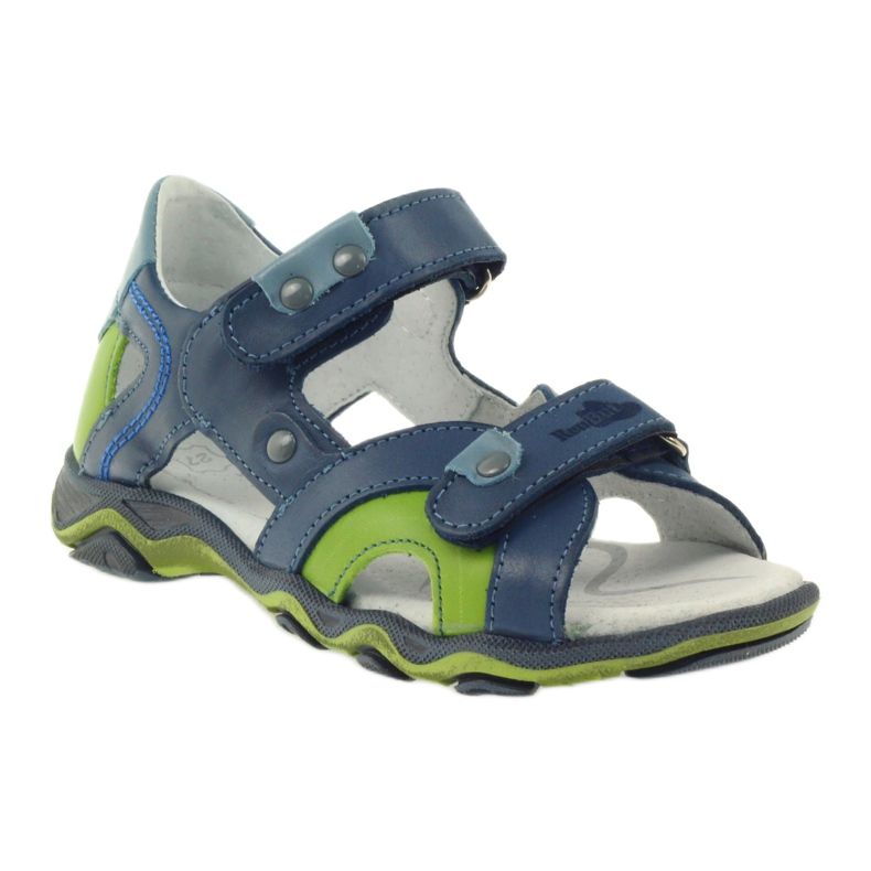 Sandalen mit Klettverschluss Ren But 3277 Denim blau grün 1