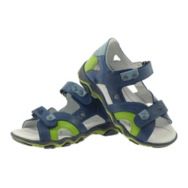 Sandalen mit Klettverschluss Ren But 3277 Denim blau grün 3
