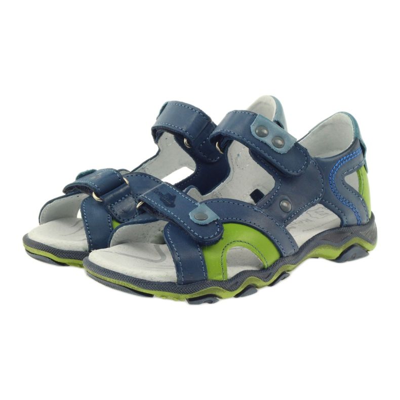 Sandalen mit Klettverschluss Ren But 3277 Denim blau grün 4