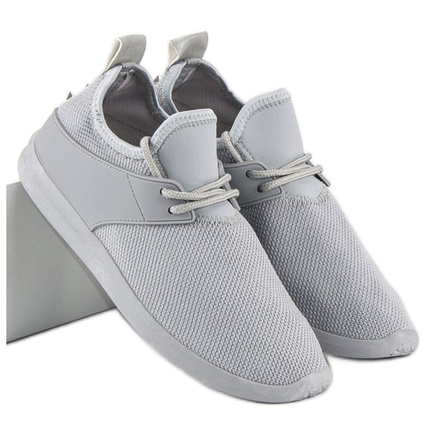 Super Me Sneaker aus grauem Textil 1