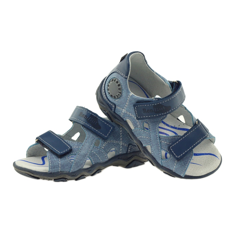 Sandalen mit Klettverschluss Ren But 3053 Jeans blau 3