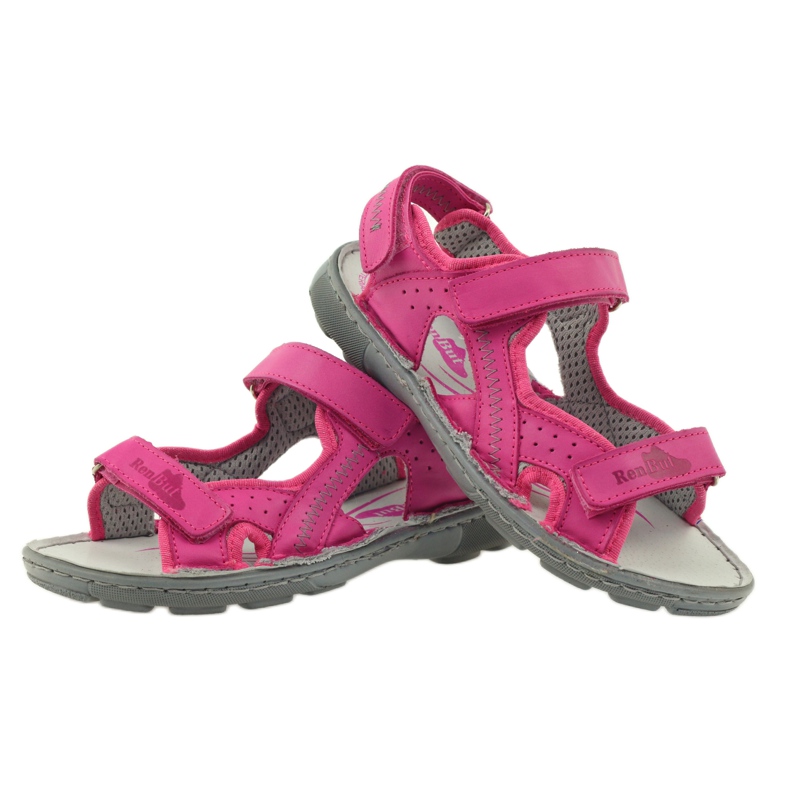 Ren But Leder Flexible Mädchen Sandalen 4256 Amaranth Ren Aber rosa 3