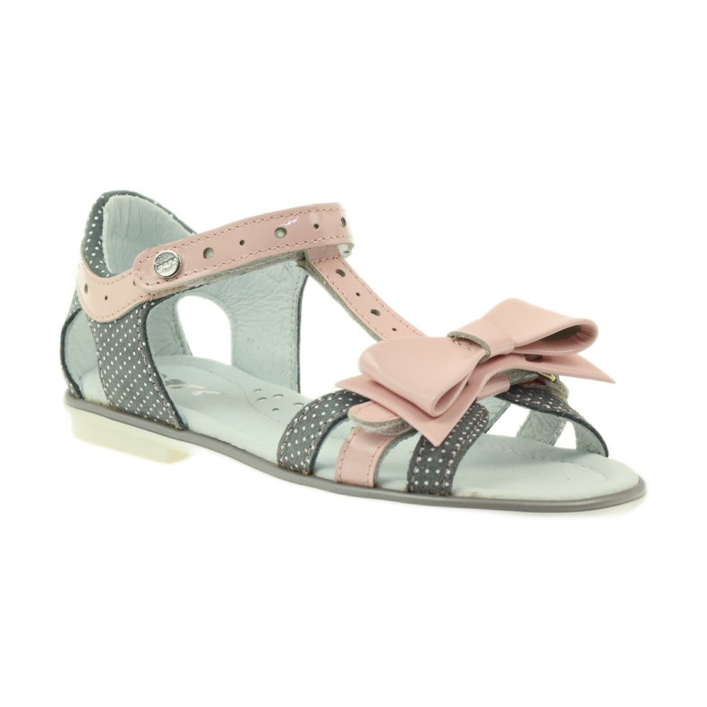 Sandalen Schleife Bartek 36182 grau rosa 1