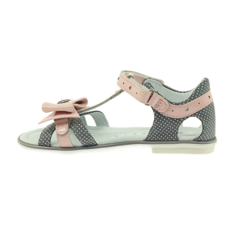 Sandalen Schleife Bartek 36182 grau rosa 2