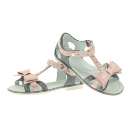 Sandalen Schleife Bartek 36182 grau rosa 3