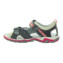 Sandalen mit Klettverschluss Bartek 19176 grau rosa naturfarben 2