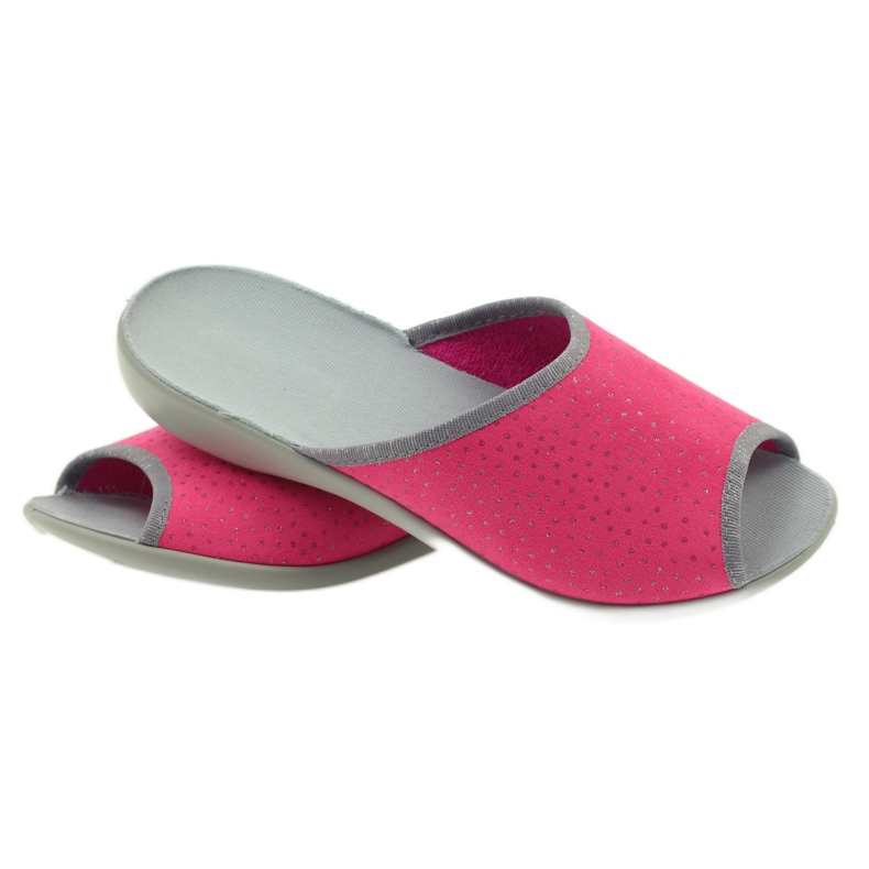 Befado Damenschuhe Hausschuhe 254d088 Hausschuhe grau rosa 3