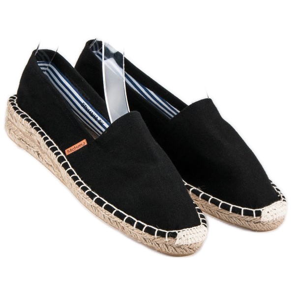 McKey Bequeme schwarze Espadrilles 1