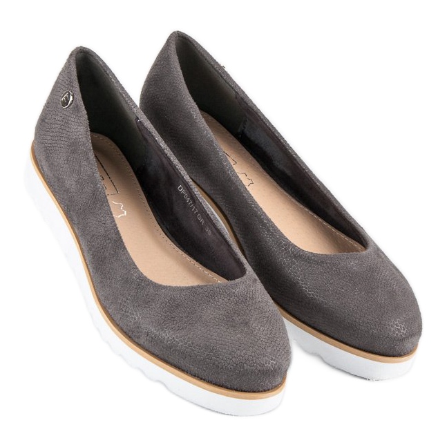 Filippo Ballerinas mit Schlangenmuster grau 1