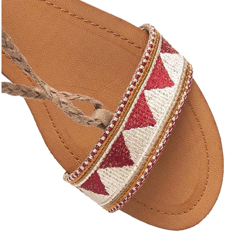 Vices Flache Sandalen für Damen braun 2