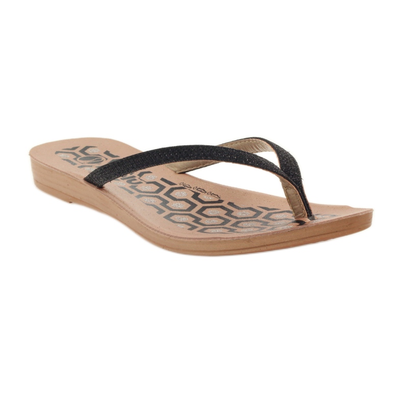 INBLU IR063 schwarze Flip-Flops grau 1