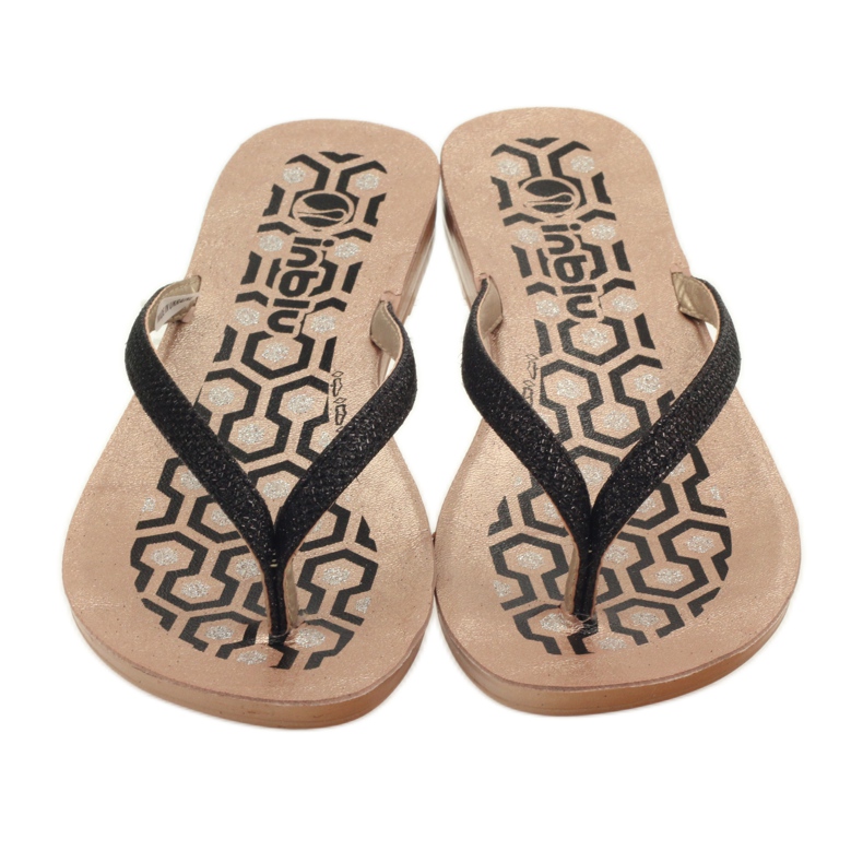 INBLU IR063 schwarze Flip-Flops grau 4