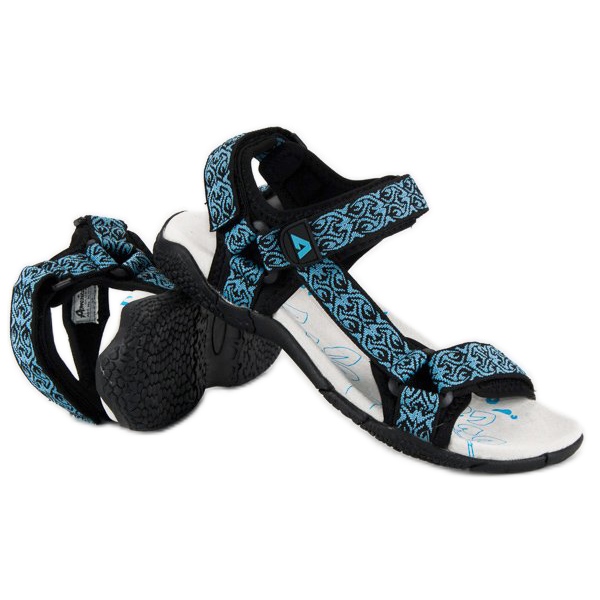 American Club Amerikanische Sandalen aus Stoff mit Klettverschluss blau 1