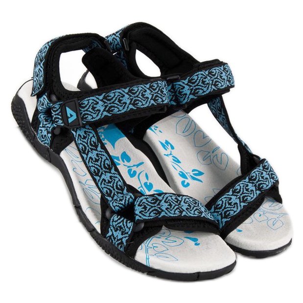 American Club Amerikanische Sandalen aus Stoff mit Klettverschluss blau 2