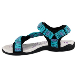 American Club Textilsandalen mit amerikanischem Klettverschluss blau 1