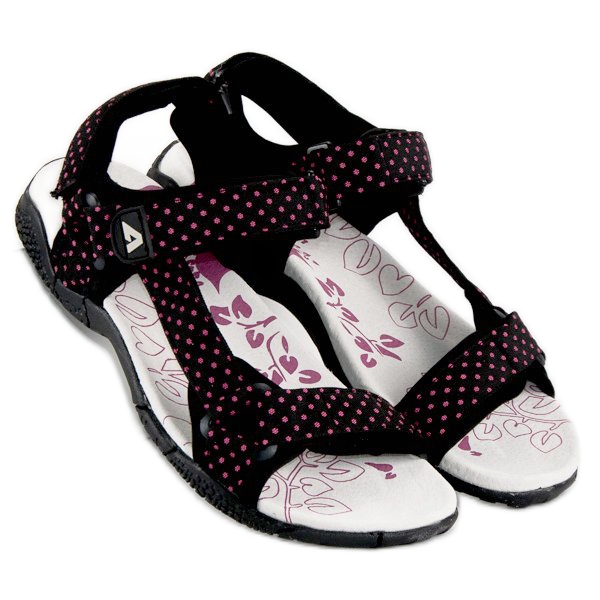 American Club Amerikanische Sandalen aus Stoff mit Klettverschluss schwarz 2