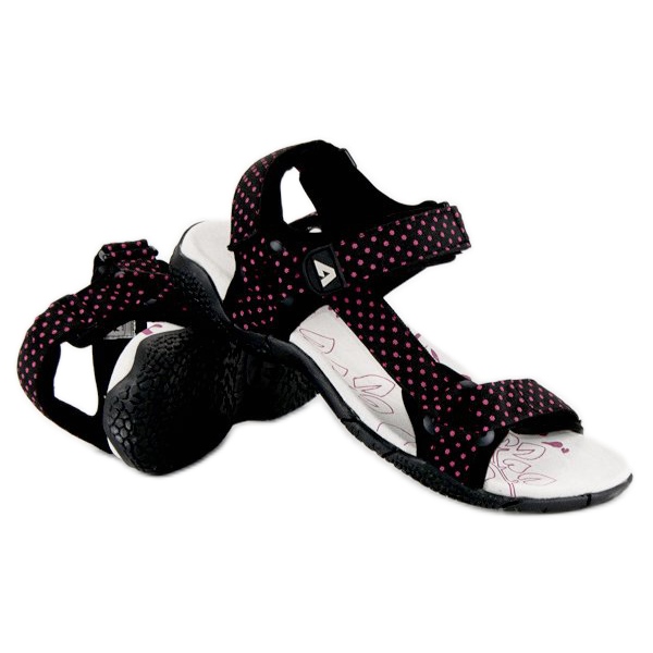 American Club Amerikanische Sandalen aus Stoff mit Klettverschluss schwarz 1