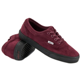 Andy Z Sneakers aus kastanienbraunem Wildleder rot 1
