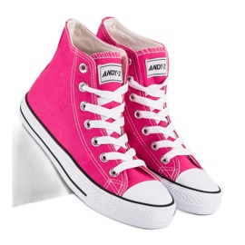 Andy Z Klassische Sneaker über dem Knöchel rosa 2