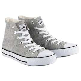 Andy Z Klassische Sneaker über dem Knöchel grau 1