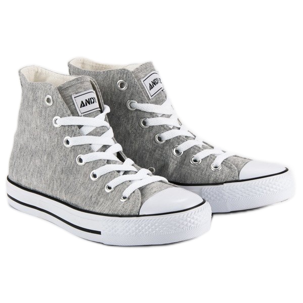 Andy Z Klassische Sneaker über dem Knöchel grau 1