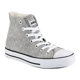 Andy Z Klassische Sneaker über dem Knöchel grau 2