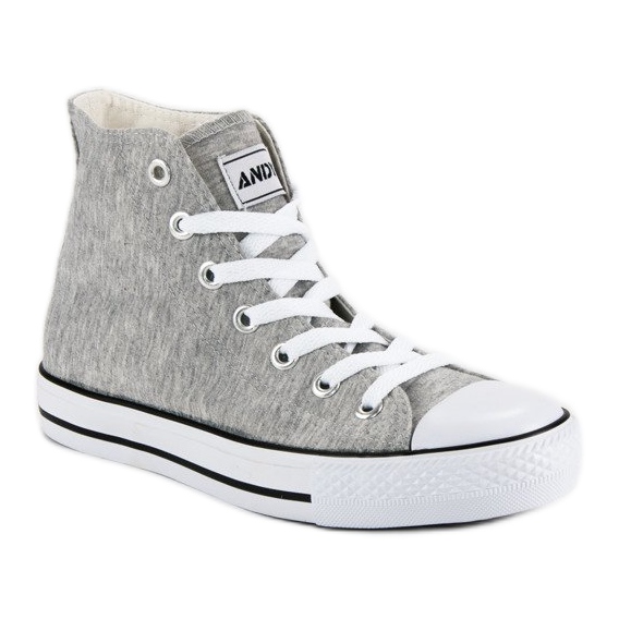 Andy Z Klassische Sneaker über dem Knöchel grau 2