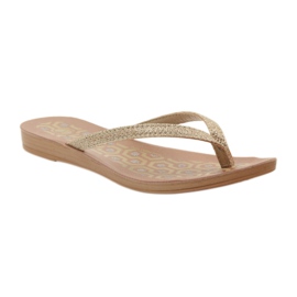 INBLU IR063 goldene Flip-Flops 1