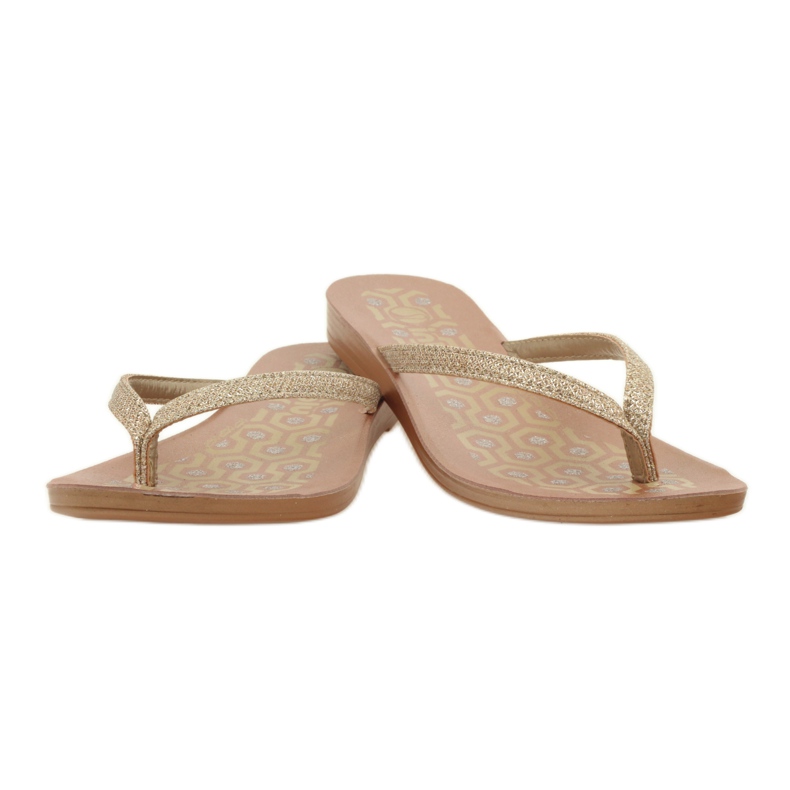 INBLU IR063 goldene Flip-Flops 3