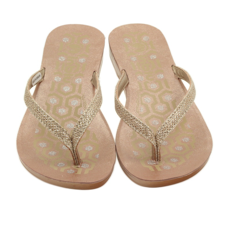 INBLU IR063 goldene Flip-Flops 4