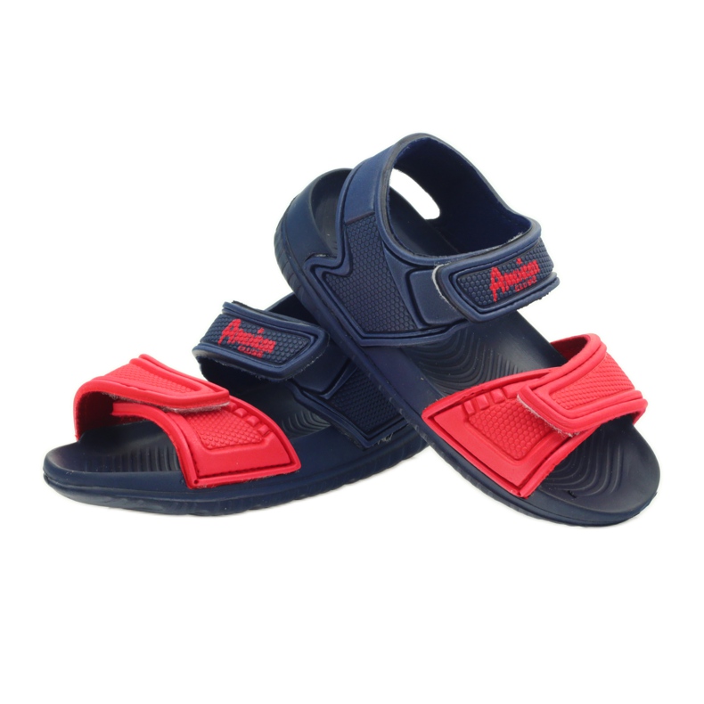 American Club Amerikanische Sandalen Kinderwasserschuhe rot navy blau 3