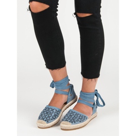 Sweet Shoes Geknotete Espadrilles blau 1