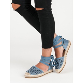 Sweet Shoes Geknotete Espadrilles blau 2