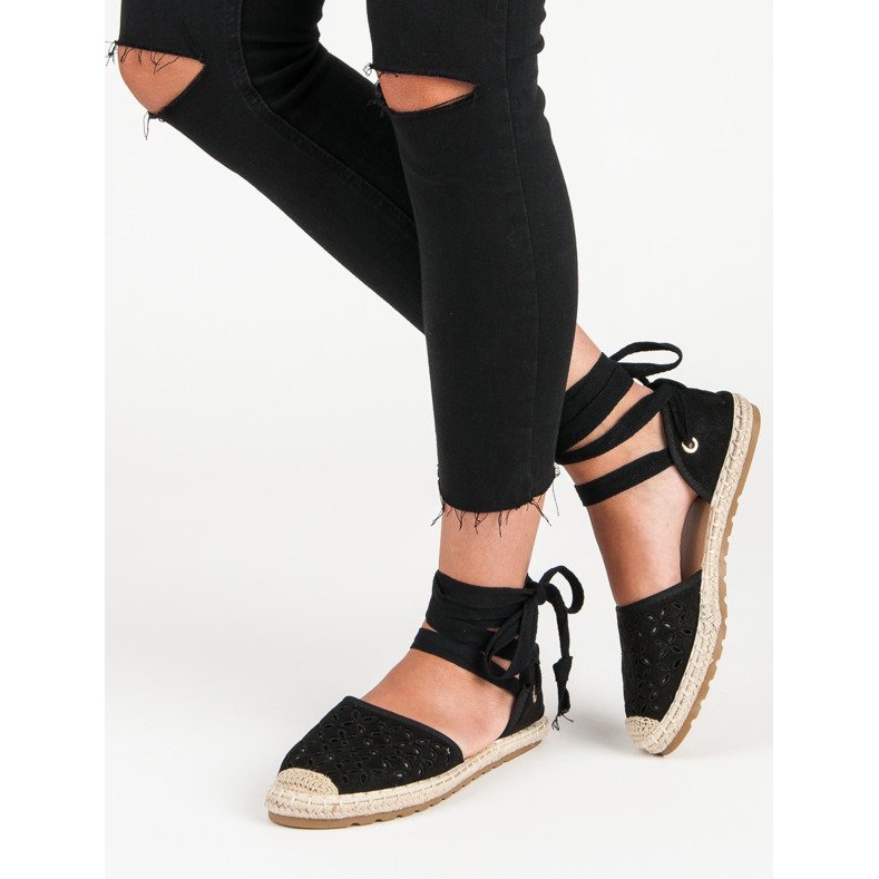 Sweet Shoes Geknotete Espadrilles schwarz 2