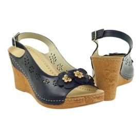 Gregors 648 Keilsandalen marineblau 3