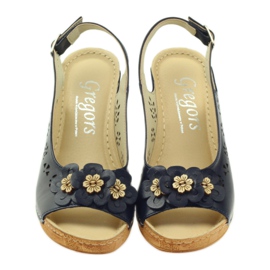 Gregors 648 Keilsandalen navy blau 4