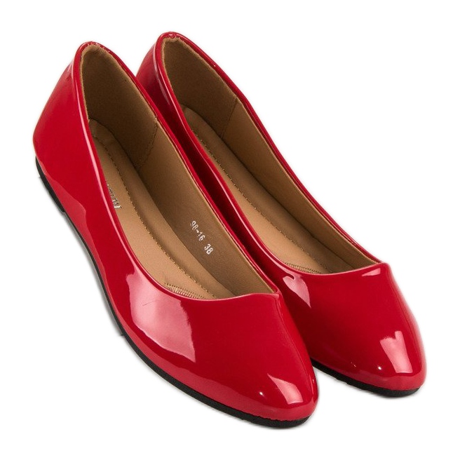 Ch. Creation Lackierte Ballerinas rot 1