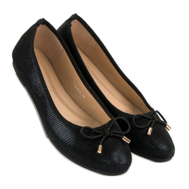 Diamantique Bequeme Ballerinas schwarz 1