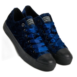 Andy Z Sneaker aus marineblauem Velours 1