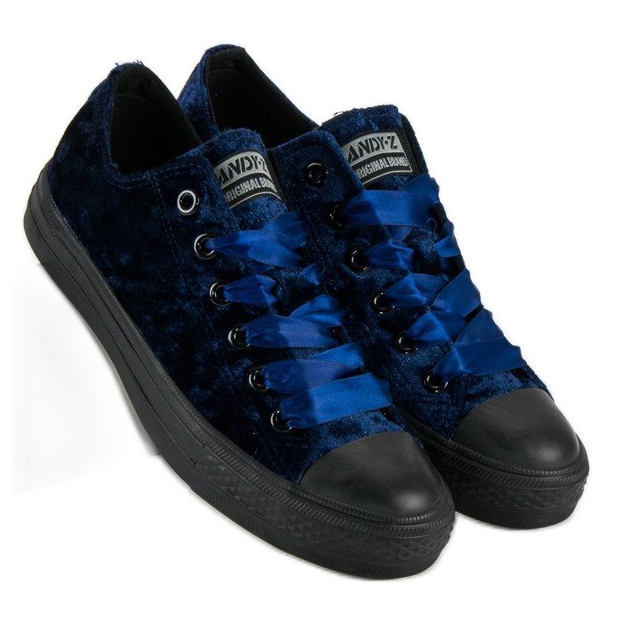 Andy Z Sneaker aus marineblauem Velours 1