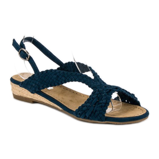Corina Marineblaue Textilsandalen 1