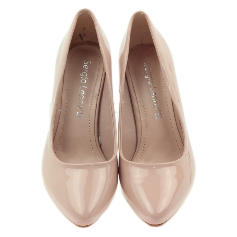 Sergio Leone Pumps Nude Lack 1399 Beige 5