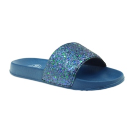 Profilierte Hausschuhe Big Star Glitzer navy blau 1