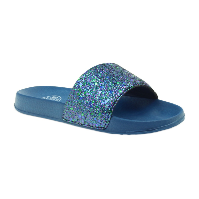 Profilierte Hausschuhe Big Star Glitzer navy blau 1