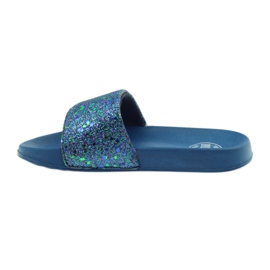 Profilierte Hausschuhe Big Star Glitzer navy blau 2