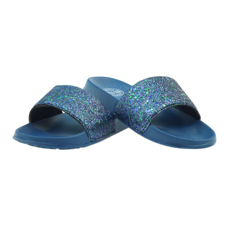 Profilierte Hausschuhe Big Star Glitzer marineblau 3